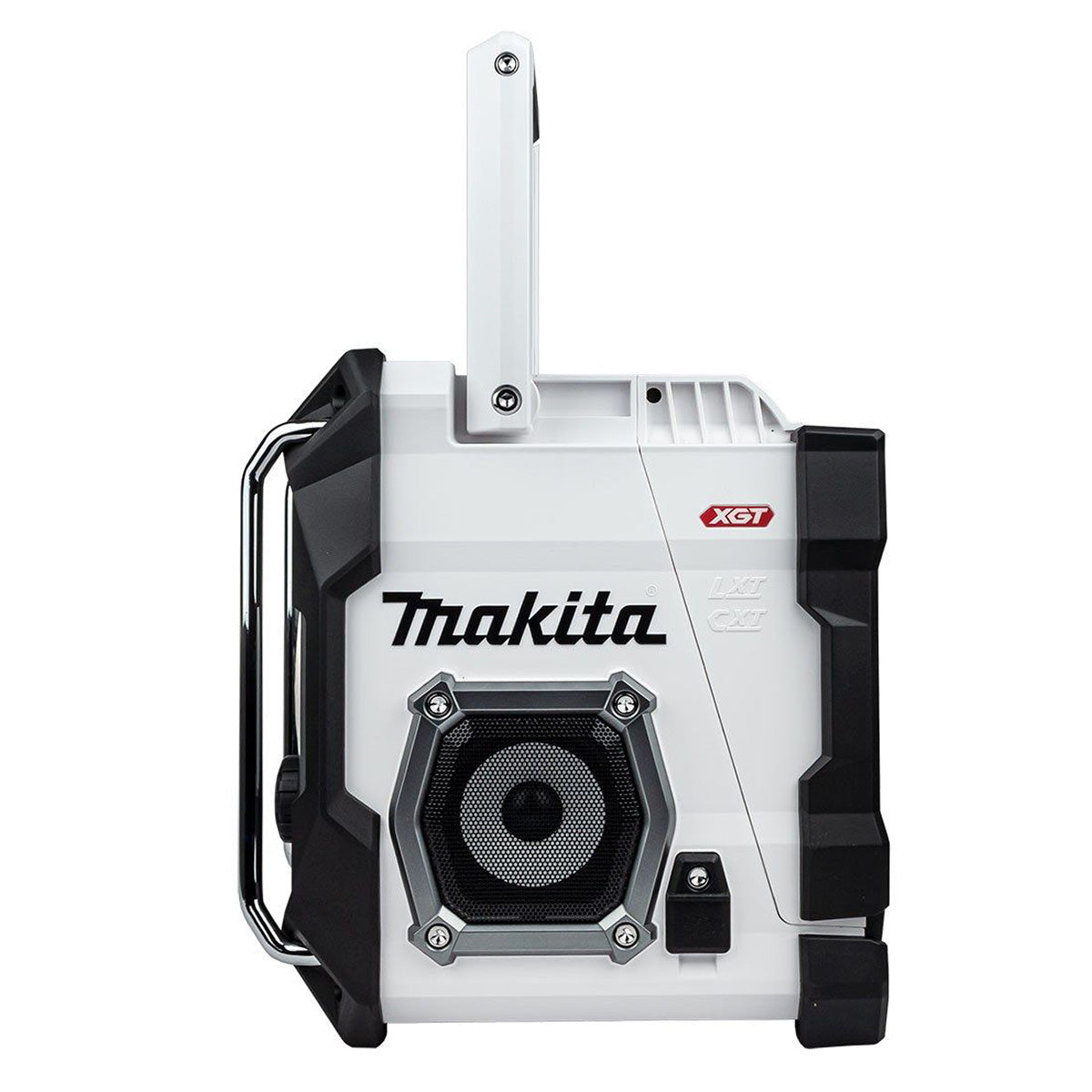 Makita MR001GZ01 12V / 40V / CXT / LXT / XGT Job Site Radio White with 1 x  2.5Ah Battery Charger & Adaptor