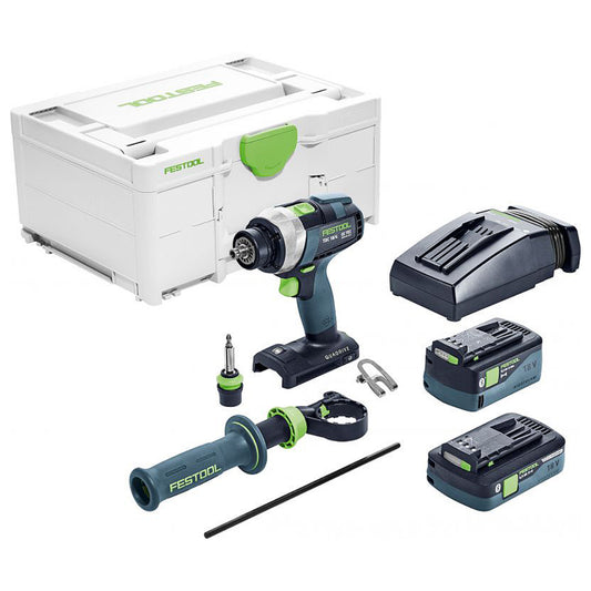 Festool TDC 18/4 5,2/4,0 I-Plus GB 18V Brushless Drill With 1 x 5.2Ah & 4.0Ah Batteries, Charger In Case 576767