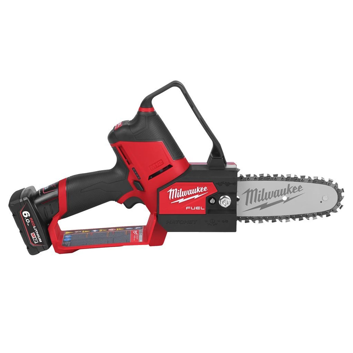 Milwaukee M12FHS-602X M12 Fuel 12V Brushless Hatchet Pruning Saw with 2 x 6.0Ah Batteries & Charger in Case 4933472213