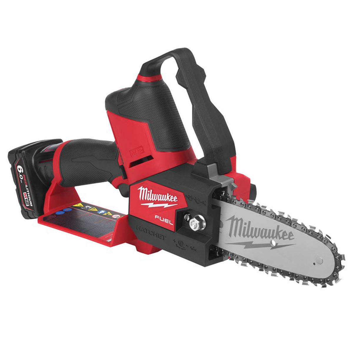 Milwaukee M12FHS-602X M12 Fuel 12V Brushless Hatchet Pruning Saw with 2 x 6.0Ah Batteries & Charger in Case 4933472213