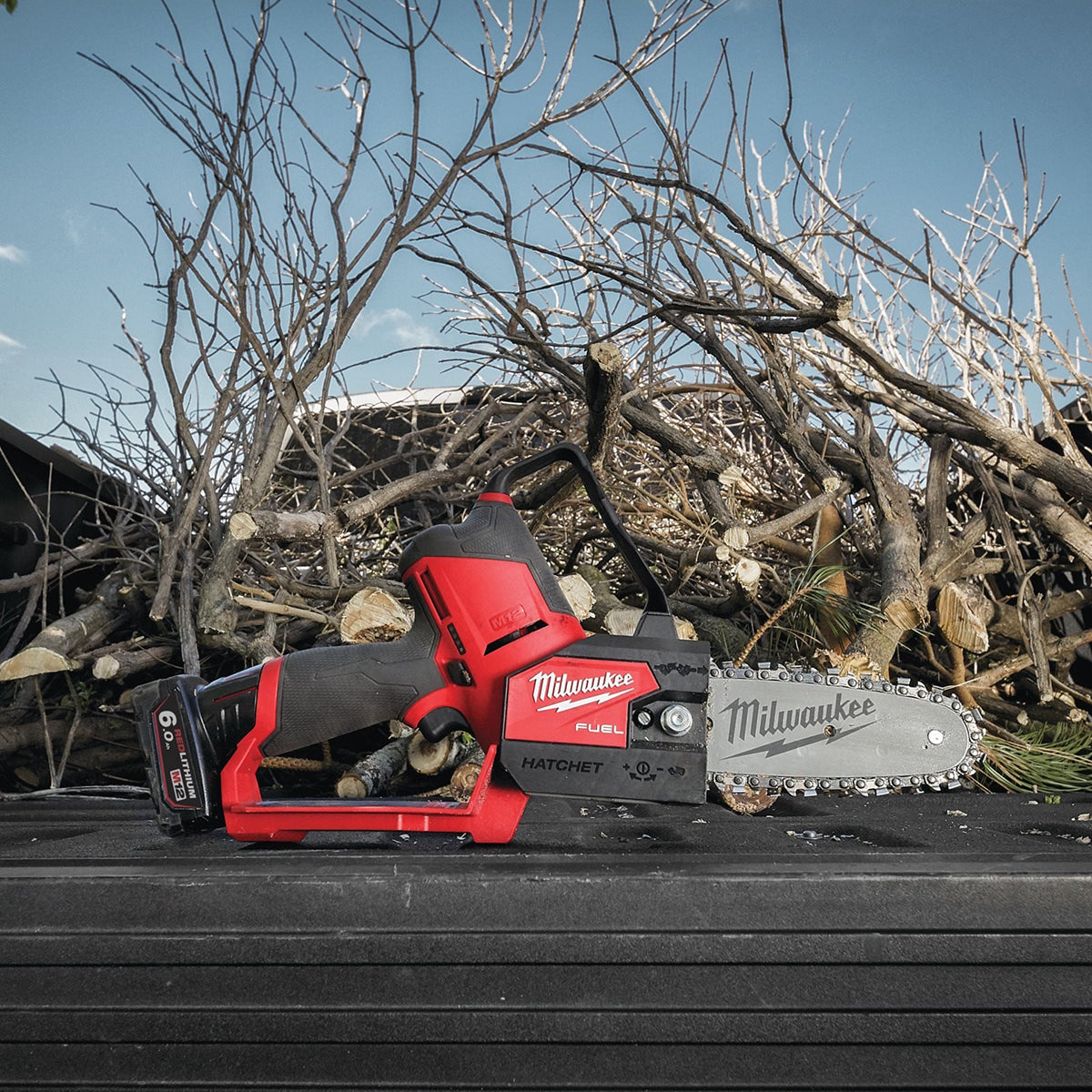 Milwaukee M12FHS-602X M12 Fuel 12V Brushless Hatchet Pruning Saw with 2 x 6.0Ah Batteries & Charger in Case 4933472213