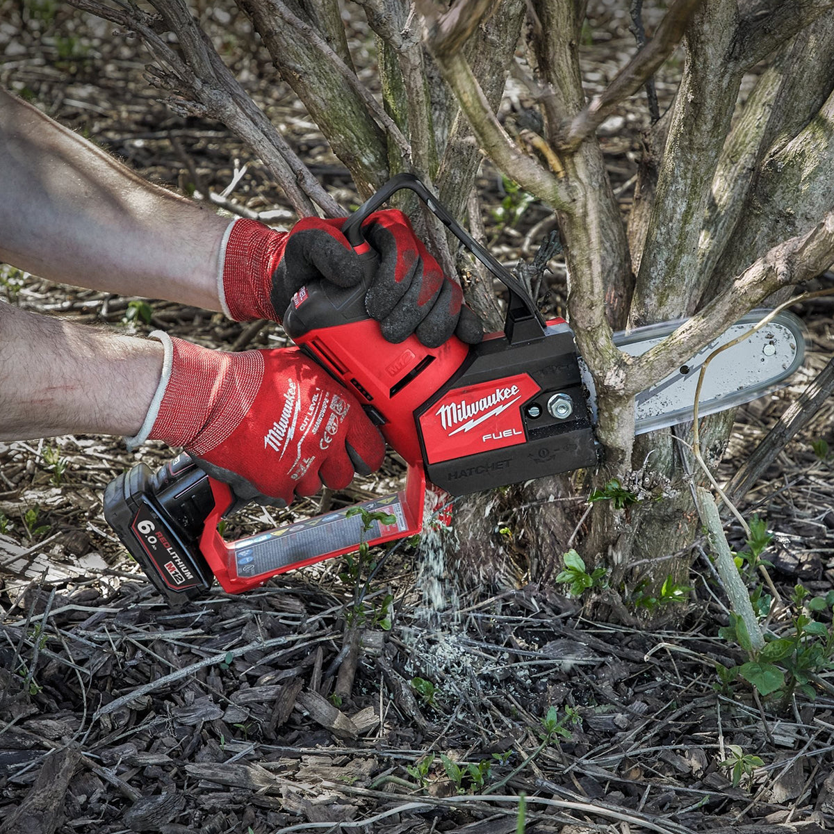 Milwaukee M12FHS-602X M12 Fuel 12V Brushless Hatchet Pruning Saw with 2 x 6.0Ah Batteries & Charger in Case 4933472213