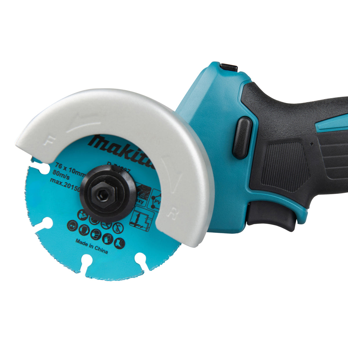 Makita DMC300RTJ 18V LXT Brushless 76mm Cut-off Saw With 2 x 5.0Ah Batteries, Charger In Case