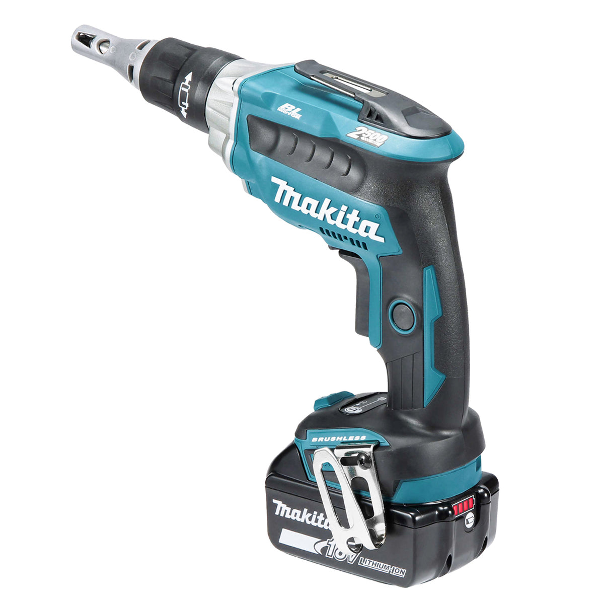 Makita DFS250RTJ 18V LXT Brushless Drywall Screwdriver With 2 x 5.0Ah Batteries, Charger In Case