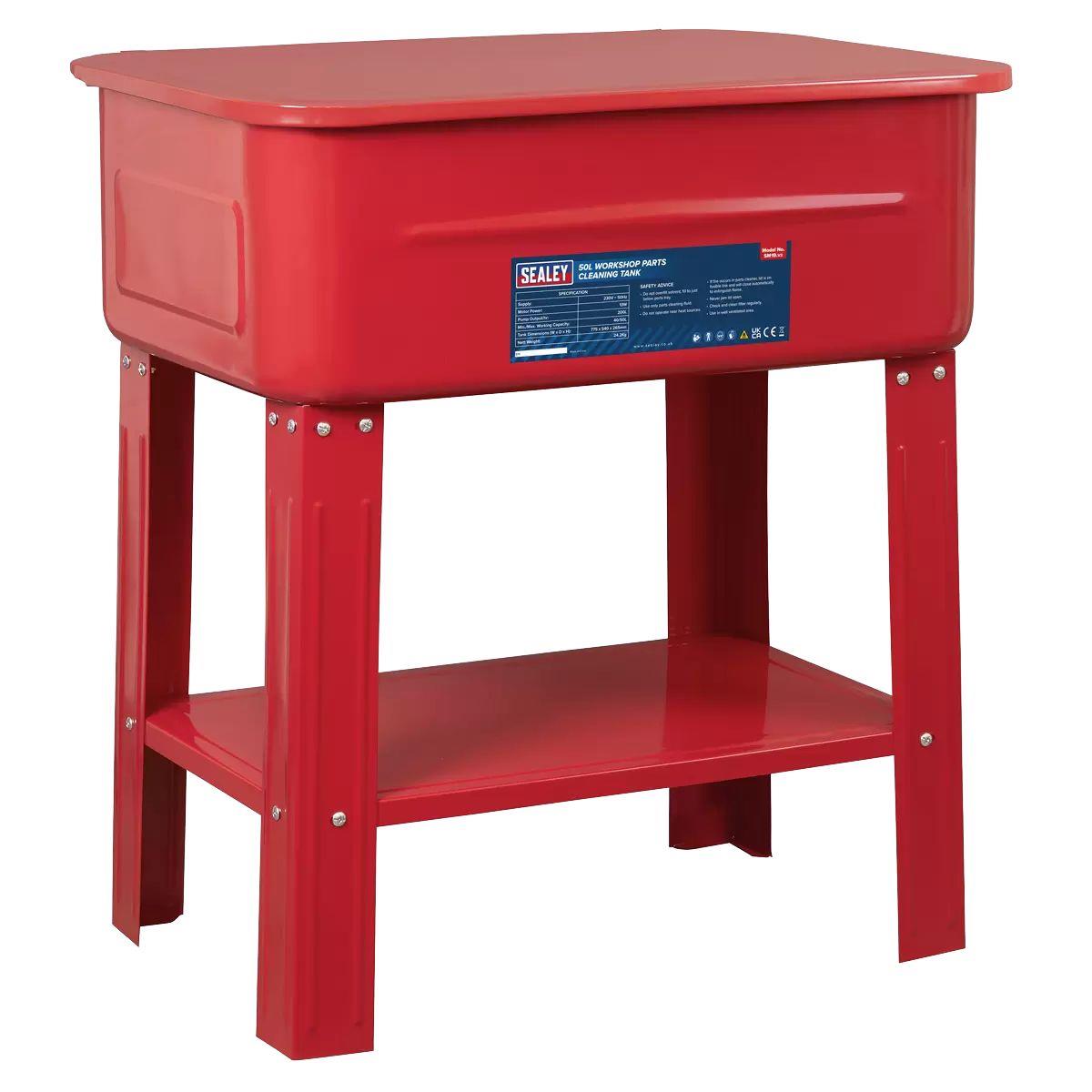 Sealey SM19 50L Workshop Parts Cleaning Tank Washer 230V