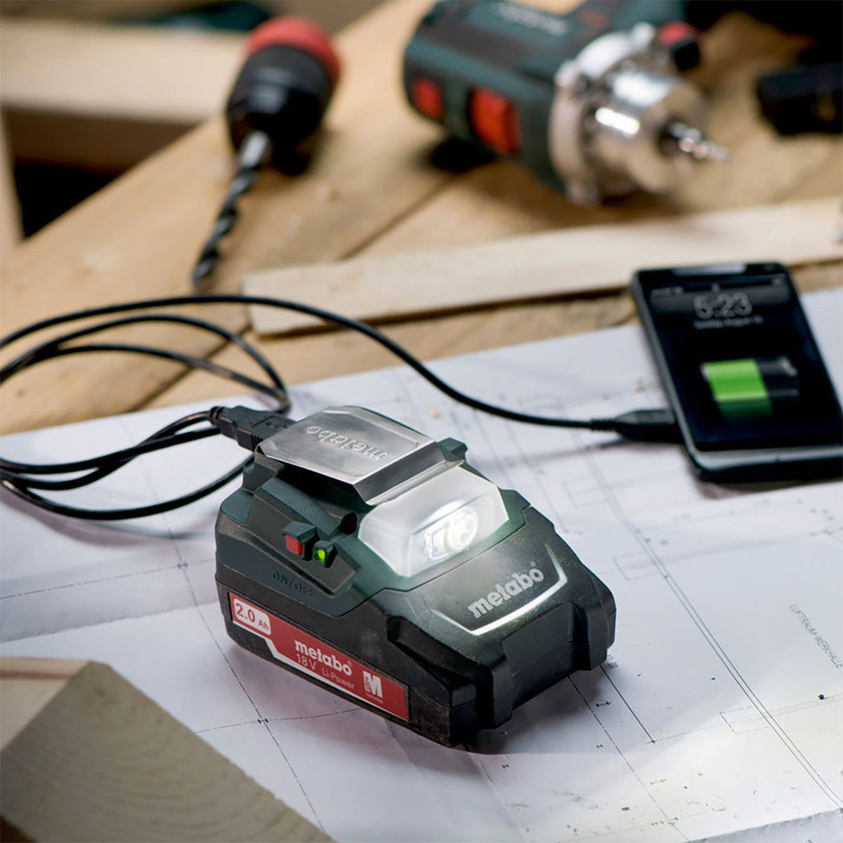 Metabo PA 14.4-18 LED-USB 14.4-18V Multi Function Power Adapter 600288000