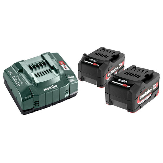 Metabo Basic Set 12-36V  2 x 5.2Ah LiPOWER Battery with ASC 145 Air Cooled Charger 685051380