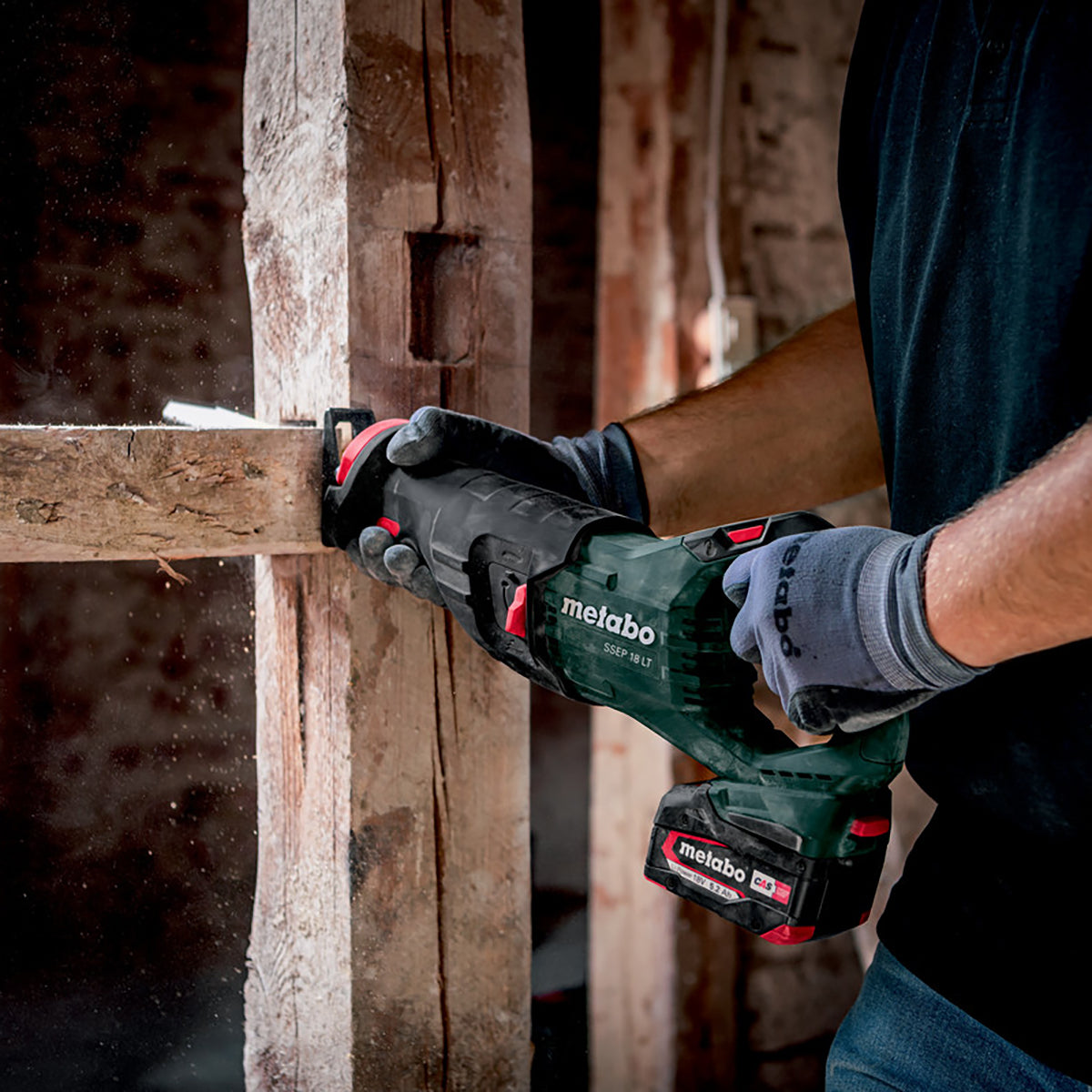 Metabo SSEP 18 LT 18V Reciprocating Saw with 1 x 5.2Ah Battery Charger & Metabox