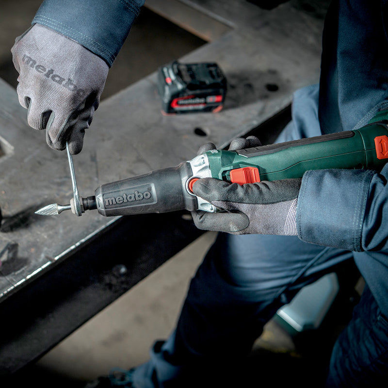 Metabo GVB 18 LTX BL 11-28 18V Brushless Die Grinder with Variable Speed & Brake with 1 x 4.0Ah Battery Charger & Bag
