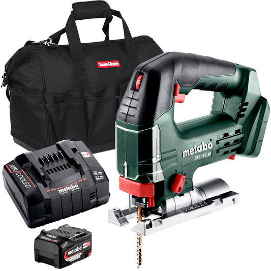 Metabo STB 18 L 90 18V Top Handle Jigsaw with 1 x 5.2Ah Battery Charger & Bag