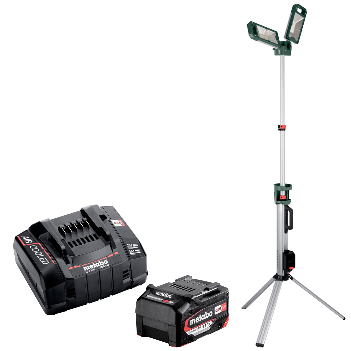 Metabo BSA 18 LED 5000 DUO-S 18V Site Light with 1 x 5.2Ah Battery & Charger