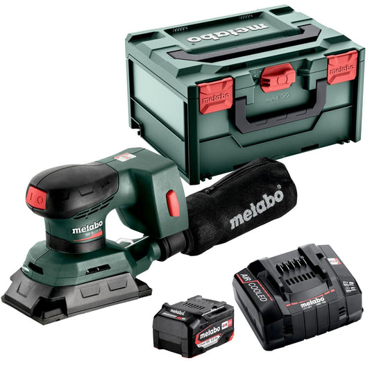 Metabo SM 18 LTX BL 18V Brushless Multi Sander with 1 x 5.2Ah Battery Charger & Metabox