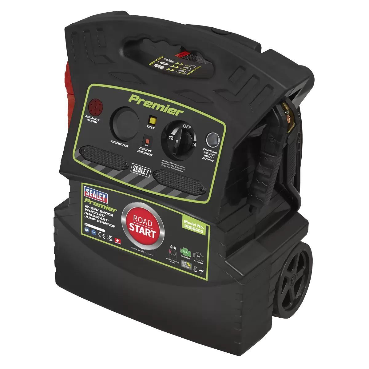 Sealey PRS6400 Premier 12/24V Wheeled Road Start Jump Starter 6400A