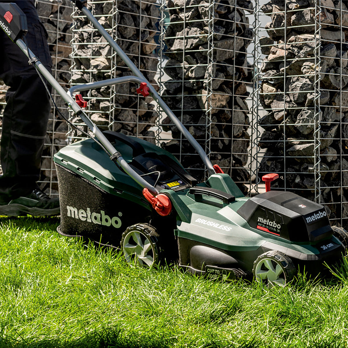 Metabo RM 36-18 LTX BL 36 36V Brushless Lawn Mower with 2 x 5.2Ah Battery & Charger