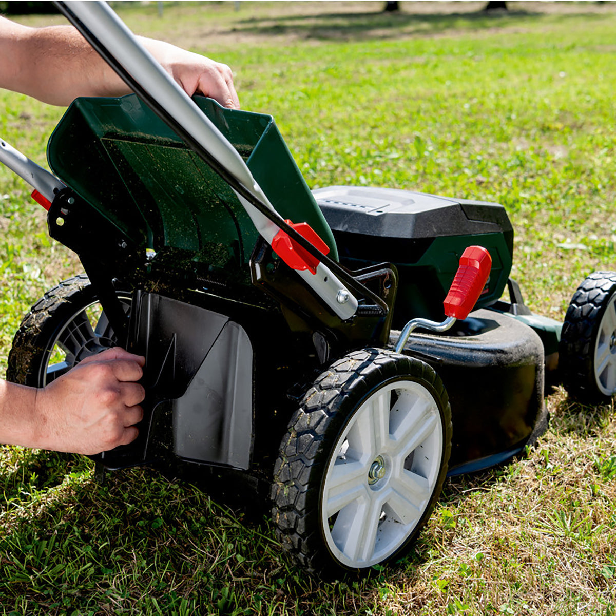 Metabo RM 36-18 LTX BL 46 36V Brushless 46cm Lawn Mower with 2 x 4.0Ah Battery & Charger
