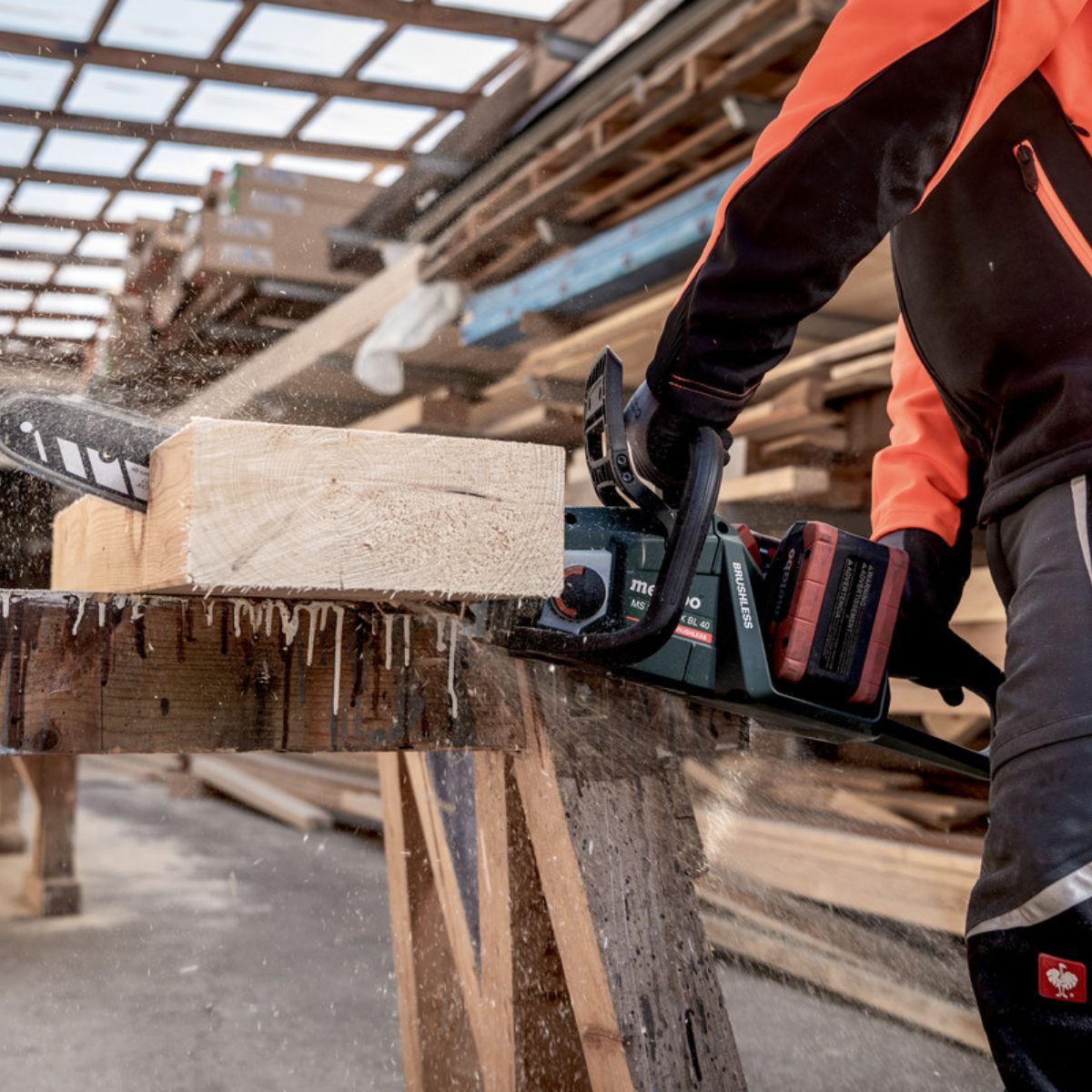 Metabo MS 36-18 LTX BL 40 36V Brushless 40cm Chainsaw with 2 x 4.0Ah Battery & Charger