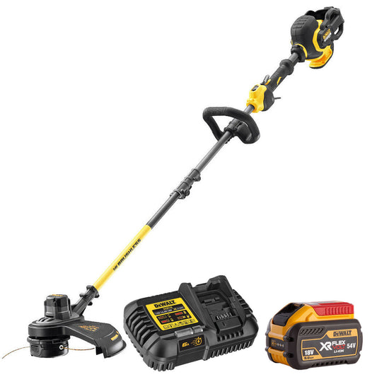 Dewalt DCM5713N-XJ 54V XR Flexvolt Brushless Split Shaft String Trimmer with 1 x 9.0Ah Battery & Charger
