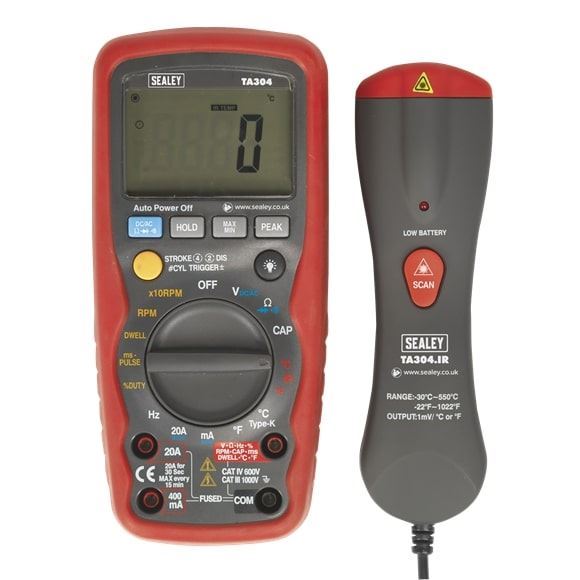 Sealey TA304 Digital Automotive Analyser 15 Function with IC/IR