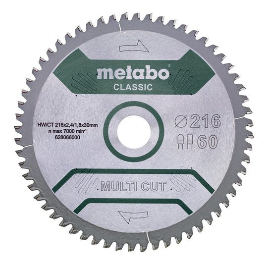 Metabo 216mm Multi Cut - Classic Saw Blade 628066000