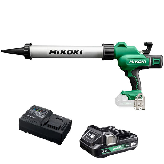Hikoki AC18DAW5Z 18V 600ml Caulking Gun with 1 x 2.0Ah Battery & Charger