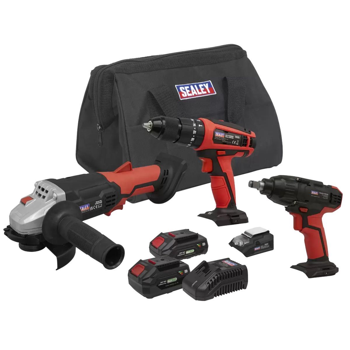 Sealey CP20VCOMBO1 CP20V 3 Piece Cordless Kit with 2 x 3.0Ah Batteries