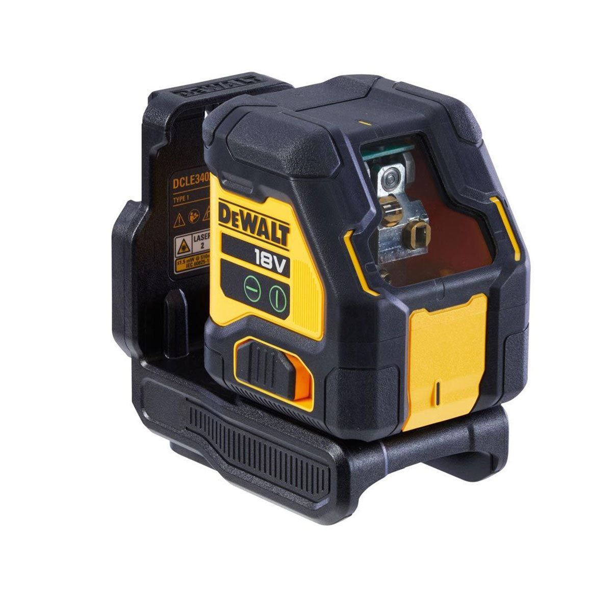 Dewalt DCLE34021D1 18V Green Cross Line Laser 1 x 2.0Ah Battery Charger with DE0733 Tripod