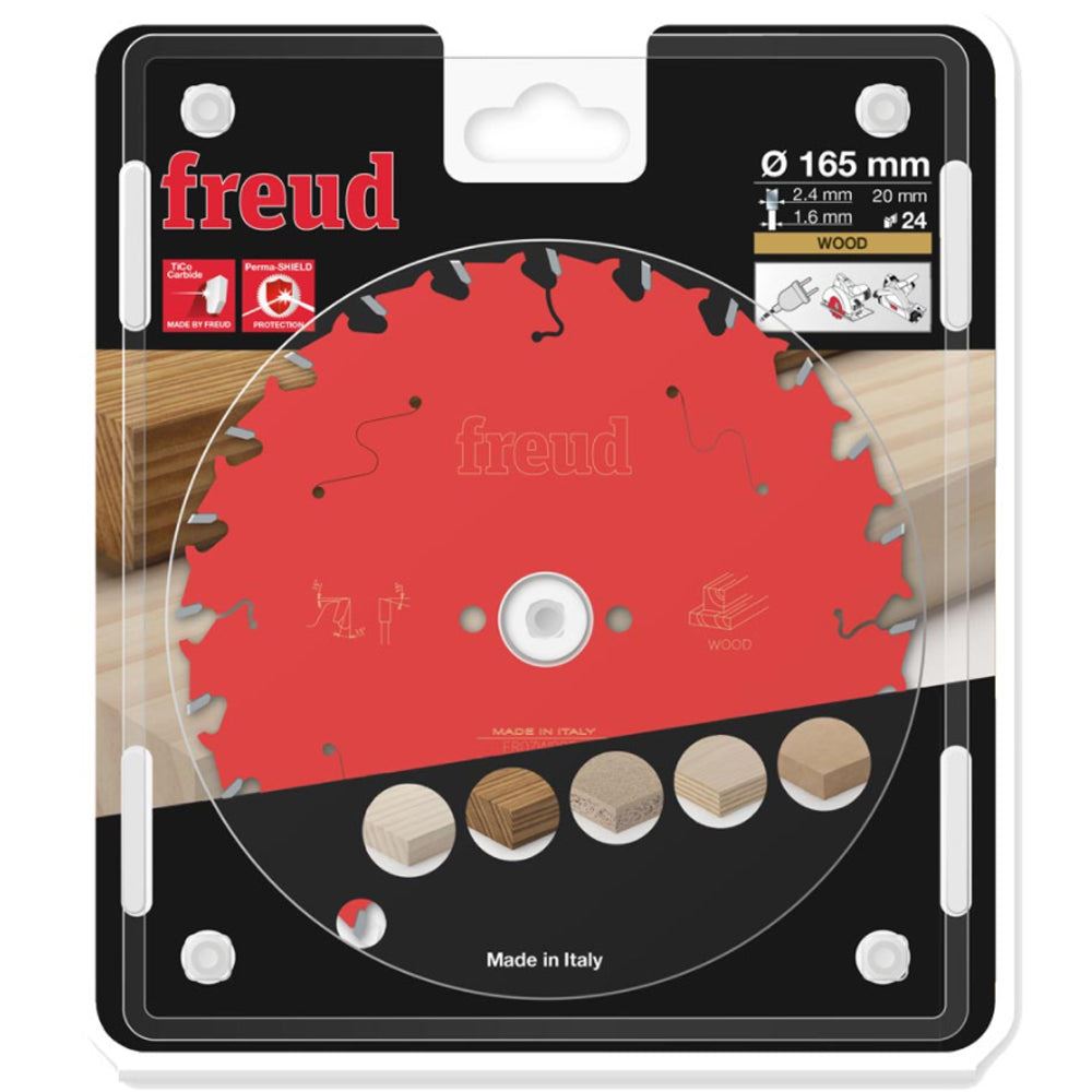 Freud 165mm 24T Circular Saw Blade For Wood - F03FS09688