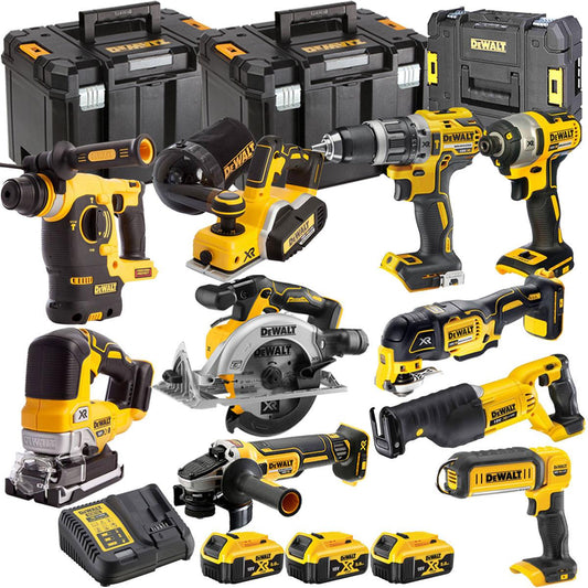 Dewalt DCKT4T15B3 18V 10 Piece Kit With 3 x 5.0Ah Battery Charger & TStak Tool Storage