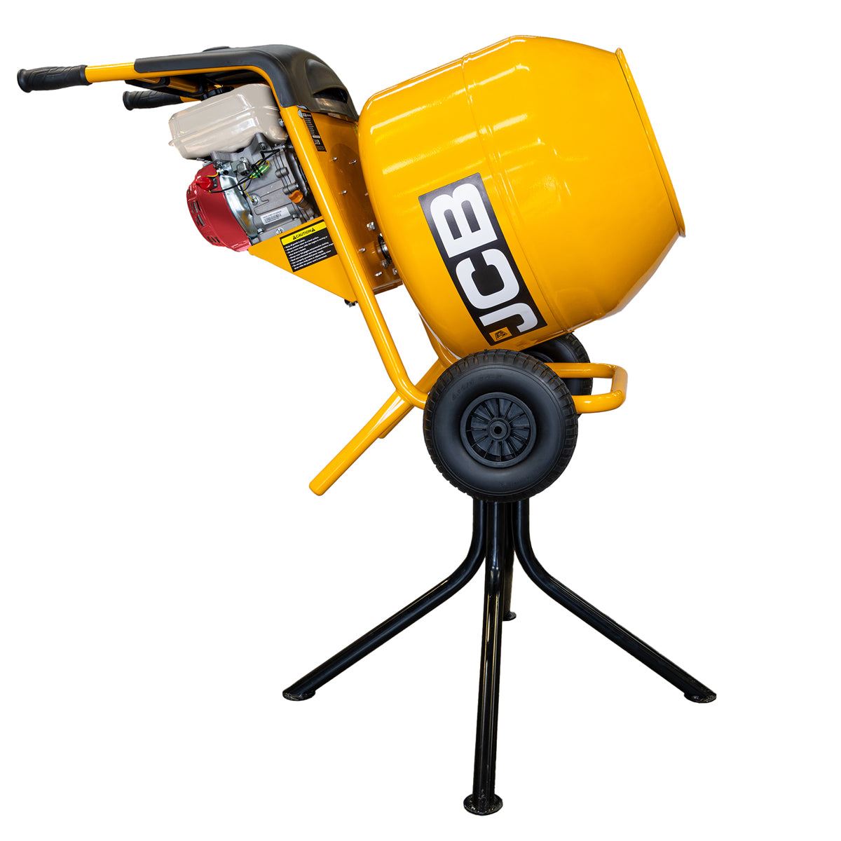 JCB CMH150P Cement Mixer Honda GX160 Petrol Engine 134L Seam Welded Drum 100L Working Capacity