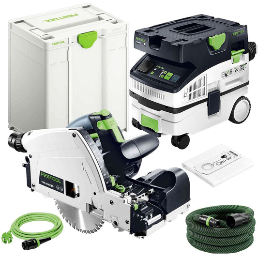 Festool TSV 60 KEBQ-Plus 230V GB Plunge-Cut Saw - 576733 With Mobile Dust Extractor 578315
