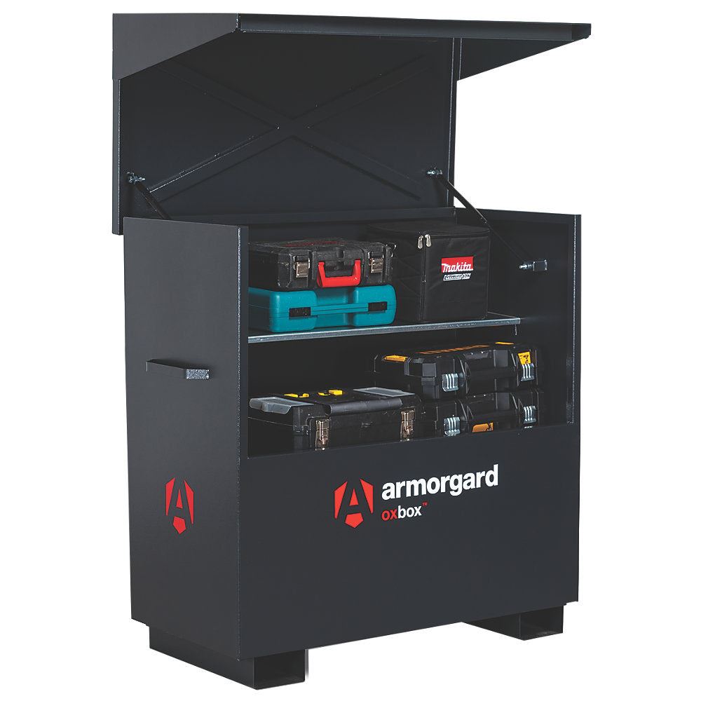 Armorgard OX4 Heavy-Duty Steel Site Chest 1220mm x 600mm x 1185mm OxBox Storage Solution for Tools