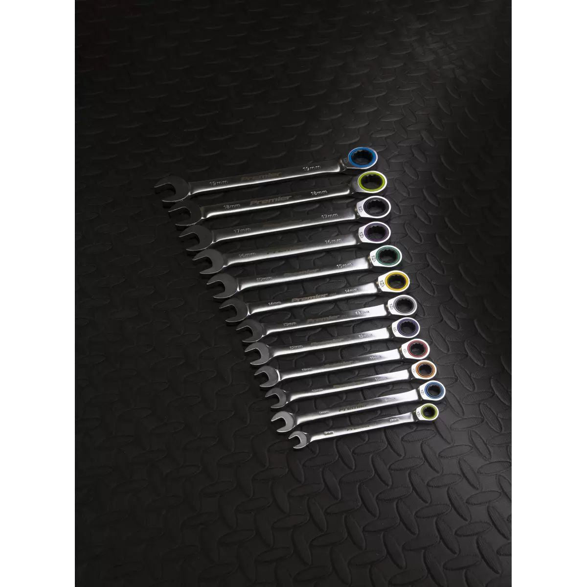 Sealey AK63949 Combination Ratchet Spanner Set 12pc Metric