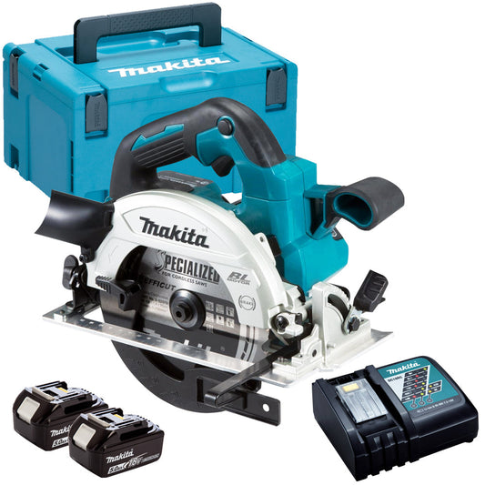 Makita DHS660RTJ 18V 165mm Brushless Circular Saw with 2 x 5.0Ah Batteries & Charger in Case