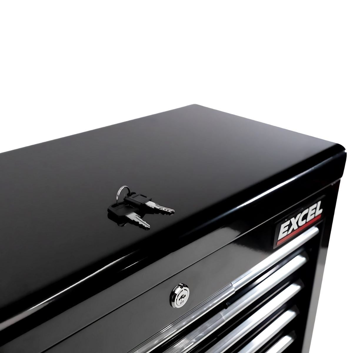 Excel 9 Drawers Portable Tool Chest Cabinet with Ball Bearing Slides Black Item Condition Used