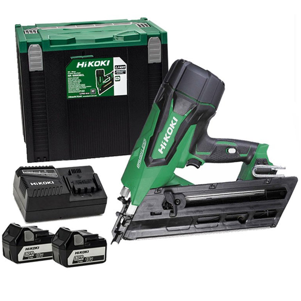 HiKOKI NR1890DCJPZ 18V Brushless First Fix Framing Nailer with 2 x 5.0Ah Batteries Charger & Type 4 Case Item Condition Seller Refurbished