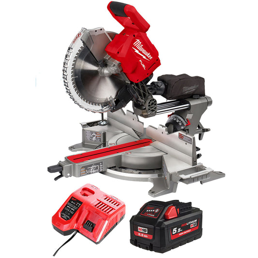 Milwaukee M18FMS305-0 18V Fuel ONE-KEY Brushless 305mm Mitre Saw with 1 x 5.5Ah Battery & Charger