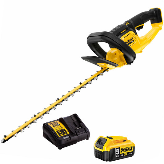 Dewalt DCMHT563N 18V 550mm Hedge Trimmer with 1 x 5.0Ah Battery & Charger