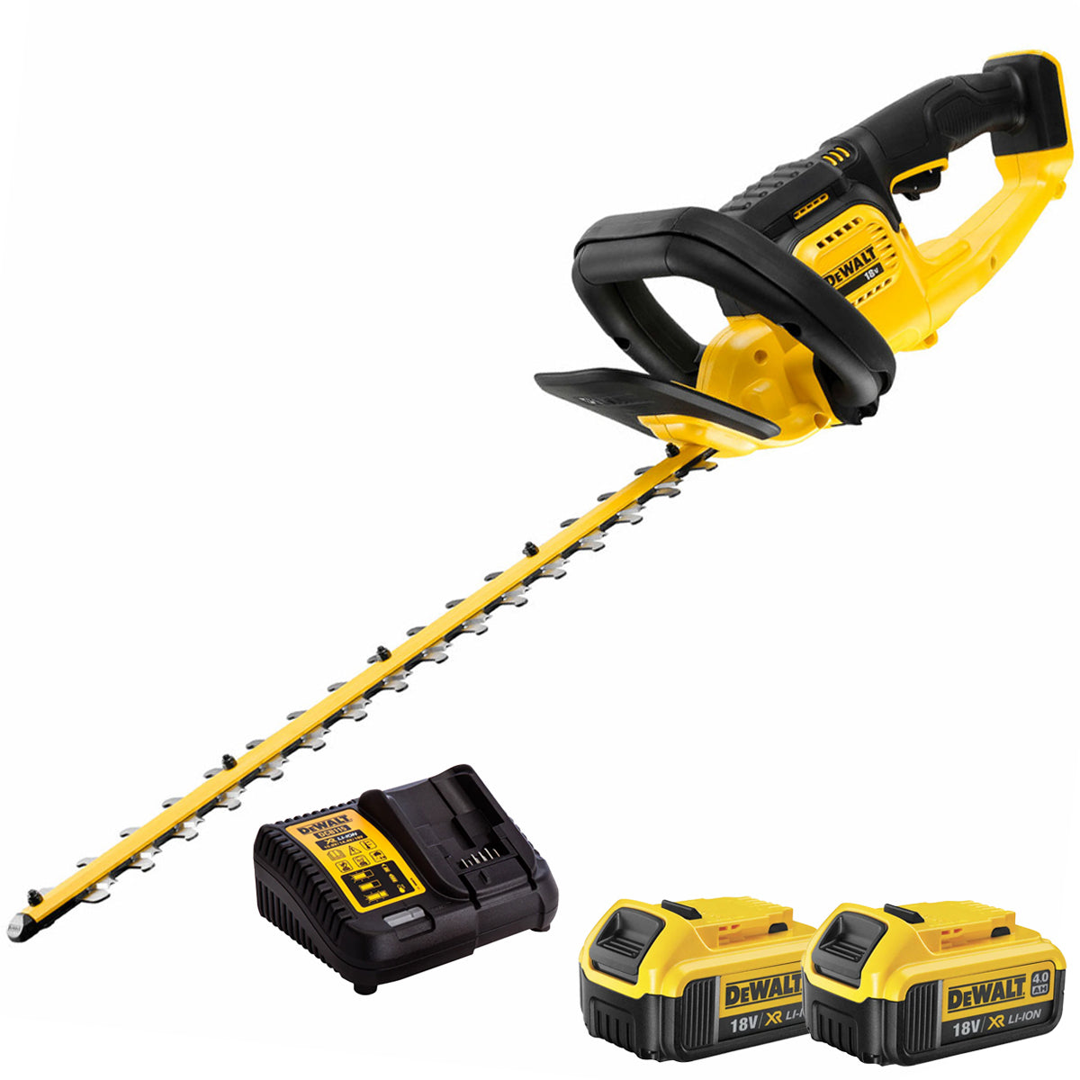 Dewalt DCMHT563N 18V 550mm Hedge Trimmer with 2 x 4.0Ah Battery & Charger