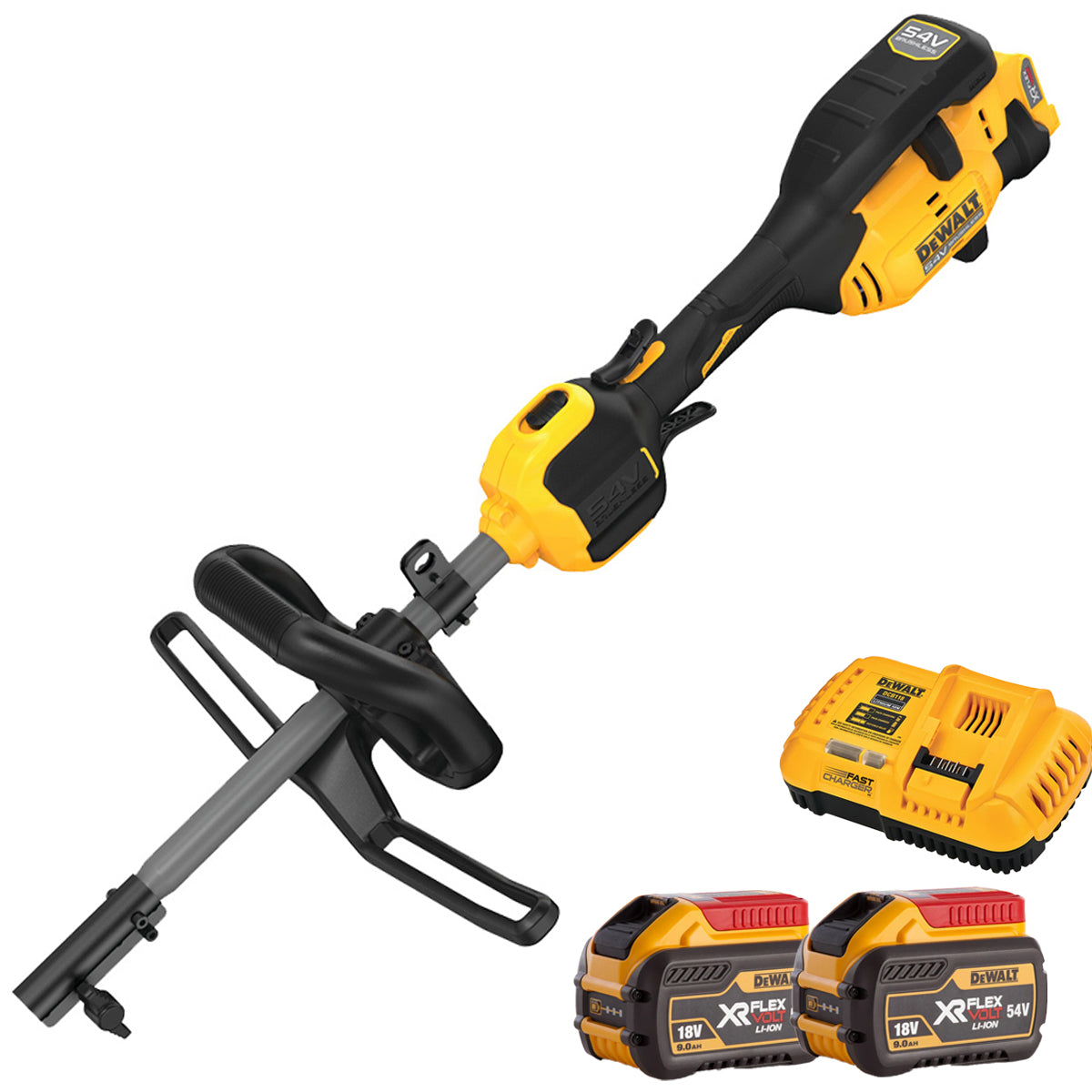 Dewalt DCMAS5713N-XJ 54V FlexVolt Brushless Split Boom with 2 x 9.0Ah Battery & Charger