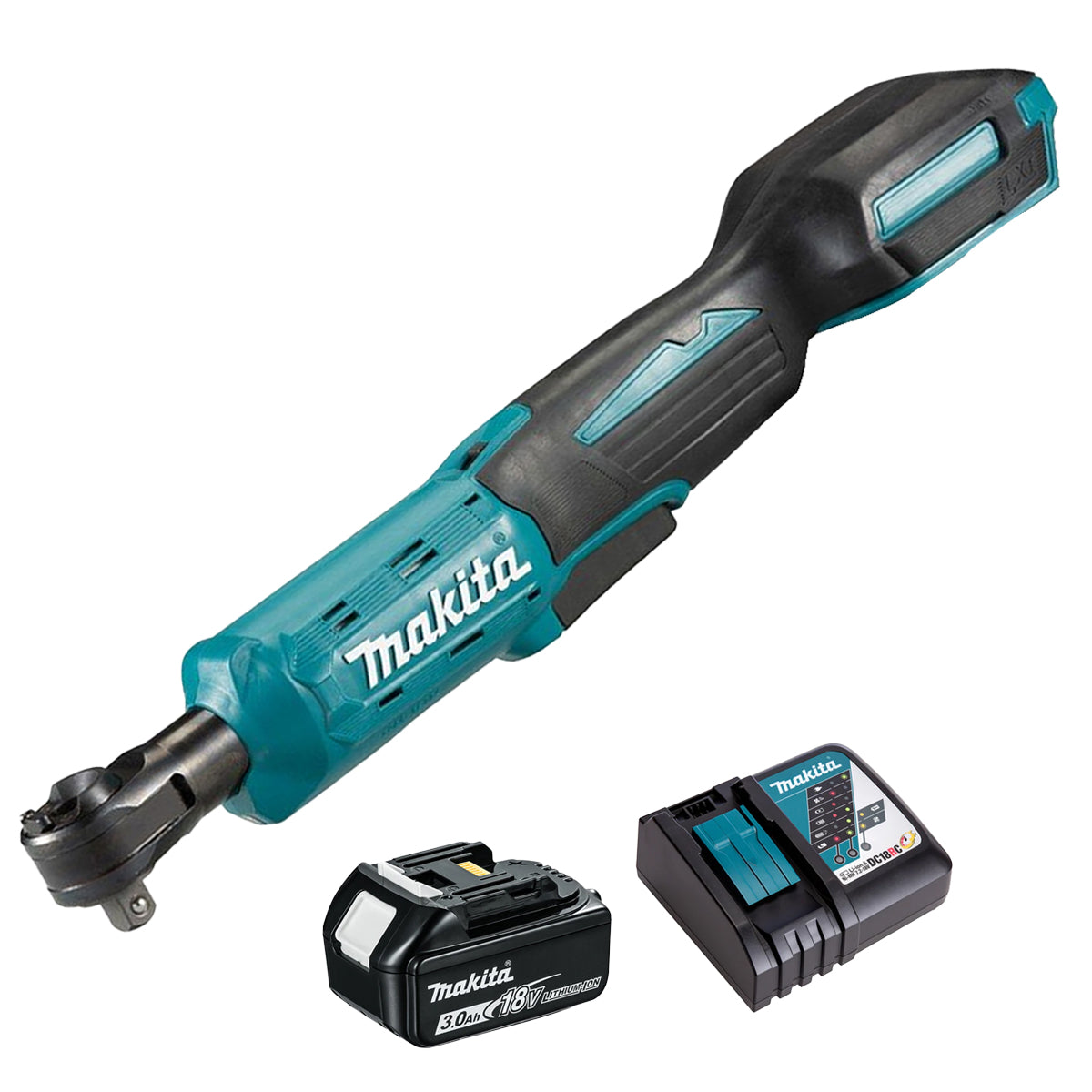 Makita DWR180Z 18V Ratchet Wrench with 1 x 3.0Ah Battery & Charger
