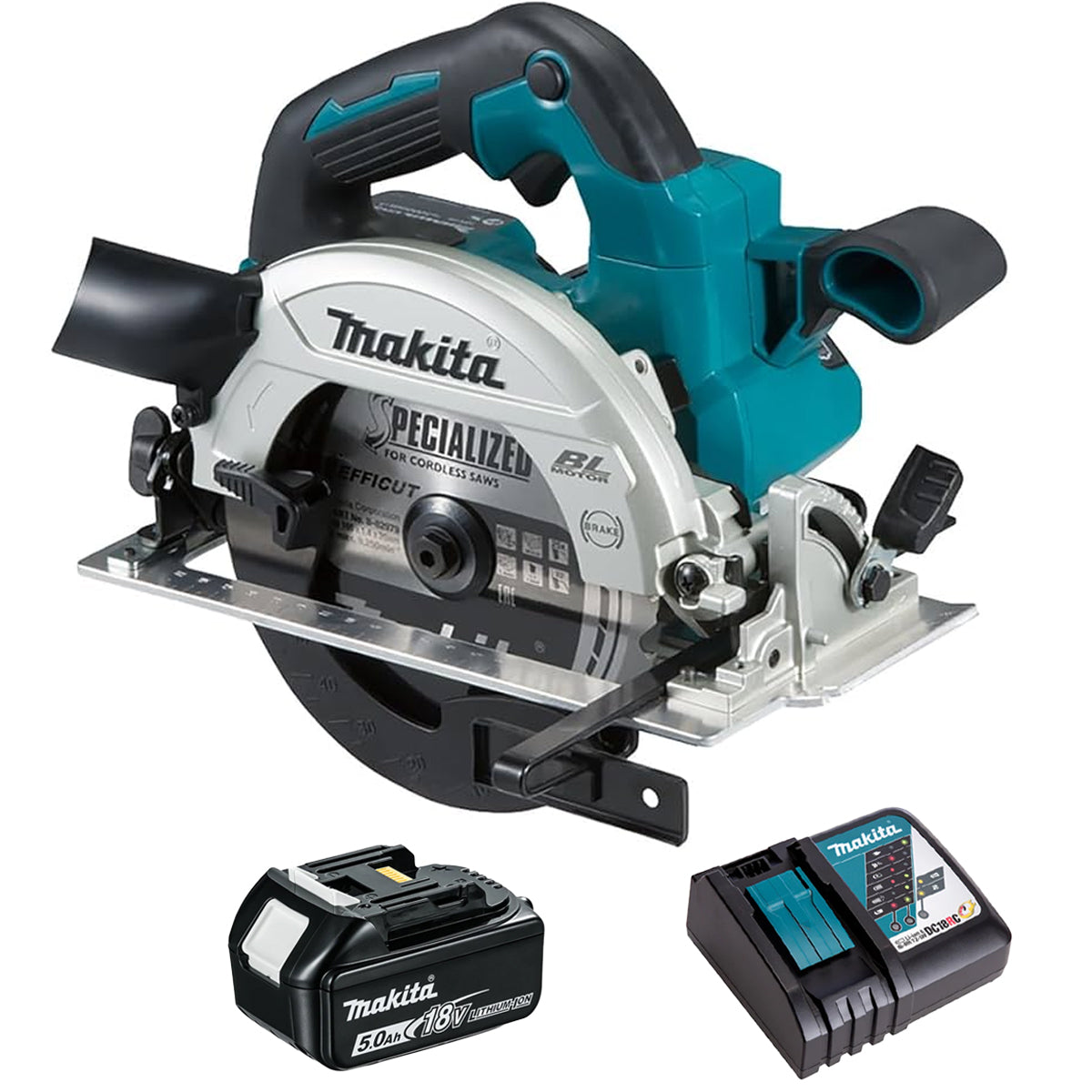 Makita DHS660Z 18V Brushless 165mm Circular Saw with 1 x 5.0Ah Battery & Charger