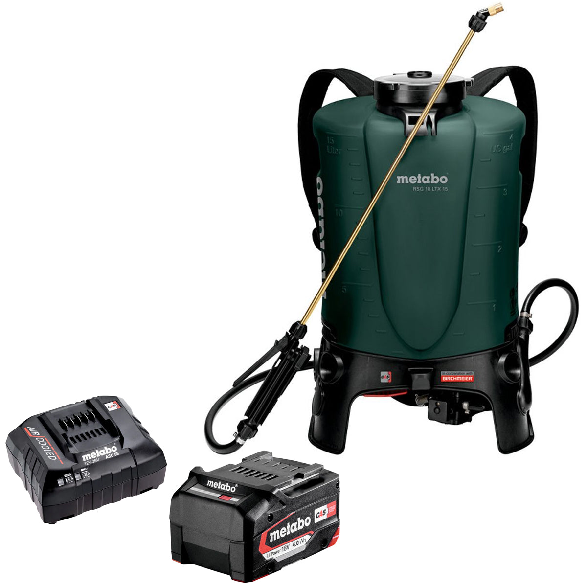 Metabo RSG 18 LTX 15 18V 15L Back Pack Sprayer with 1 x 4.0Ah Battery & Charger
