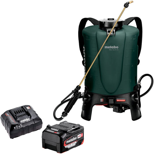 Metabo RSG 18 LTX 15 18V 15L Back Pack Sprayer with 1 x 5.2Ah Battery & Charger