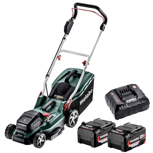 Metabo RM 36-18 LTX BL 36 36V Brushless Lawn Mower with 2 x 4.0Ah Battery & Charger