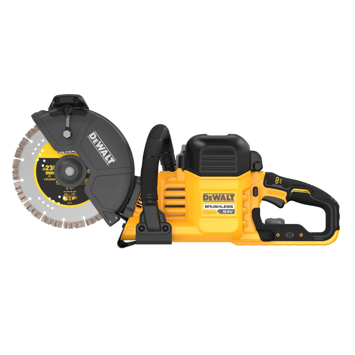 Dewalt DCS691X2 54V XR FlexVolt Brushless 230mm Cut Off Saw With 2 x 9.0Ah Batteries & Charger