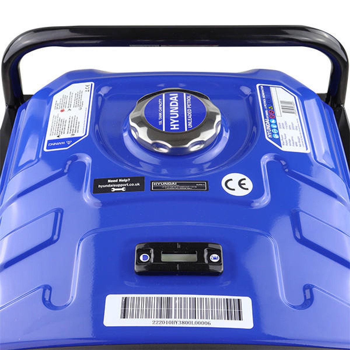 Hyundai HY3800L-2 Petrol Site Open Generator with Recoil Start 3.2kW / 4kVA