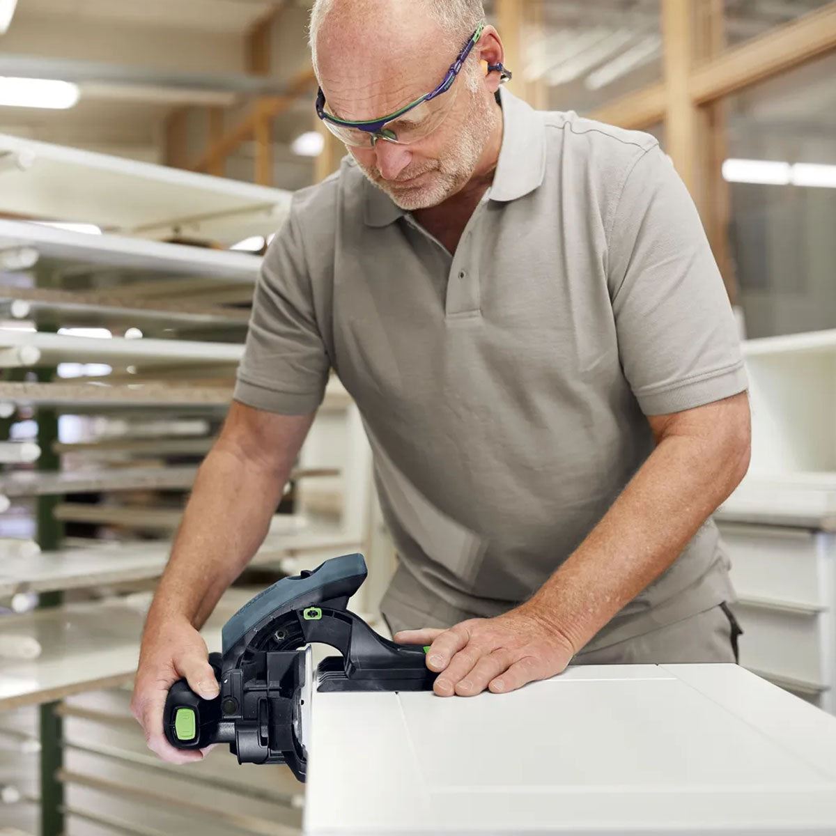 Festool ES-ETSC 125 3,0 I-Plus 18V GB Brushless Edge Sander With 2 x 3.0Ah Batteries, Charger In Systainer - 577698