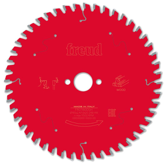 Freud 165mm 48T Circular Saw Blade For Wood - F03FS09690