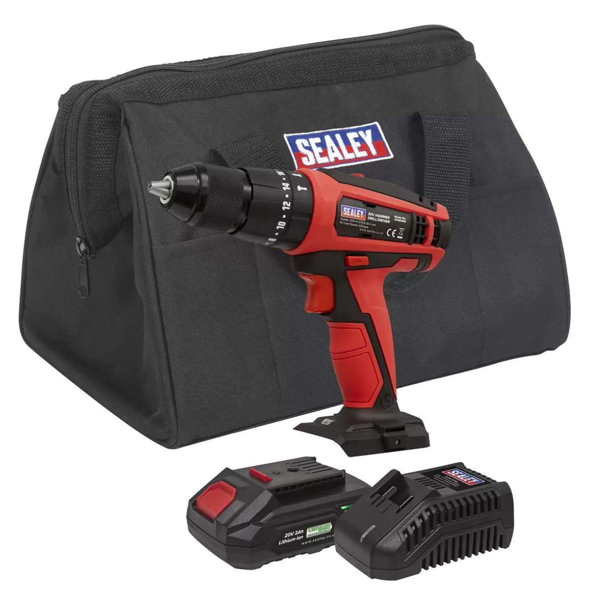 Sealey CP20VDDKIT1 20V Combi Drill Kit With Battery & Charger