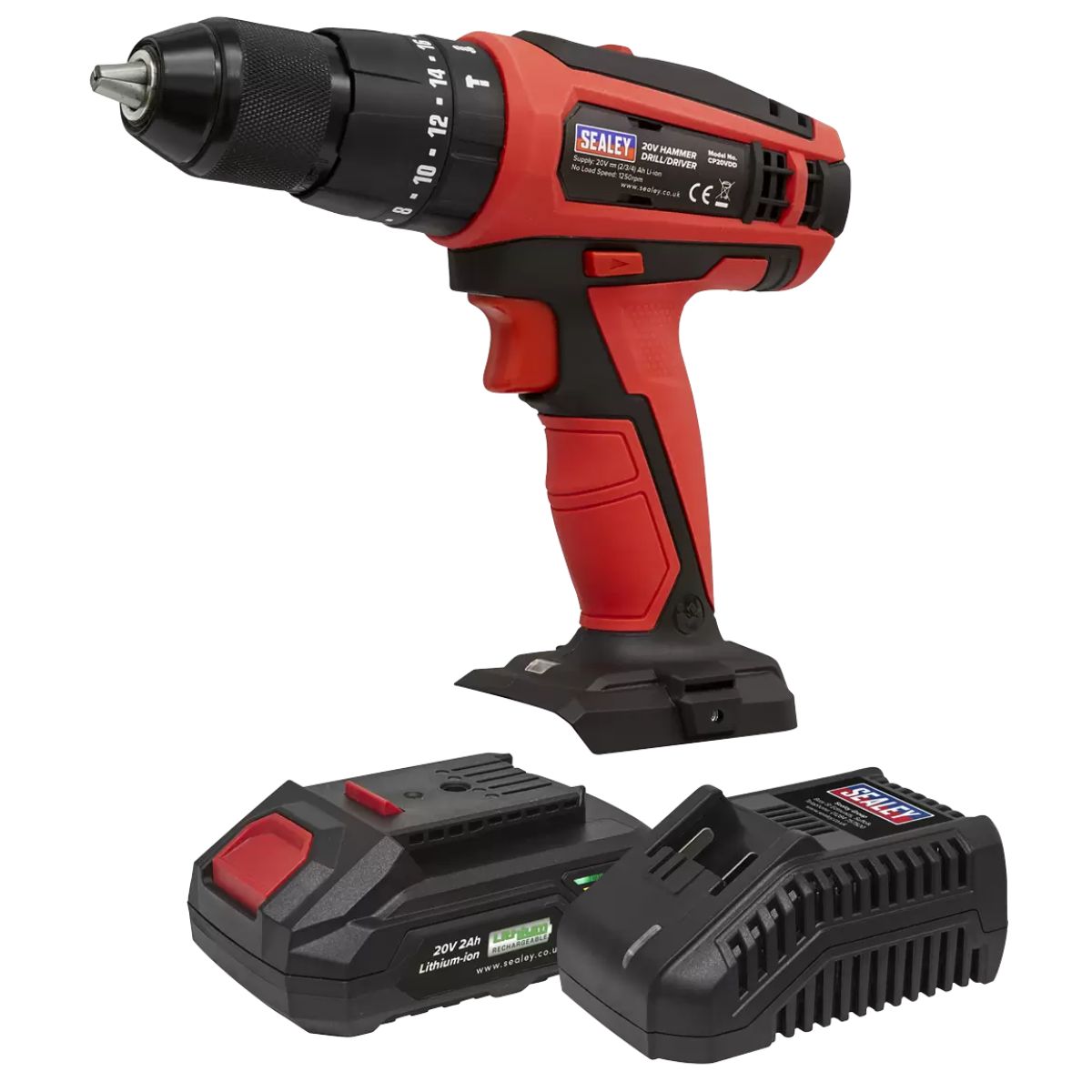 Sealey CP20VDDKIT1 20V Combi Drill Kit With Battery & Charger